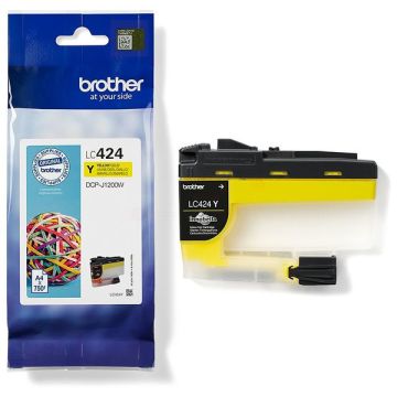 LC424Y - cartouche de marque Brother - jaune