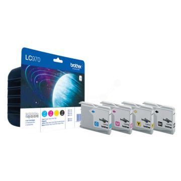 LC970VALBP - cartouches de marque Brother - multipack 4 couleurs : noire, cyan, magenta, jaune LC970VALBP - cartouches de marque Brother - multipack 4 couleurs : noire, cyan, magenta, jaune