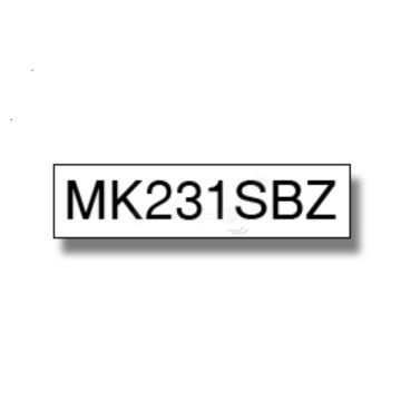 MK231SBZ - ruban cassette de marque Brother - noir, blanc