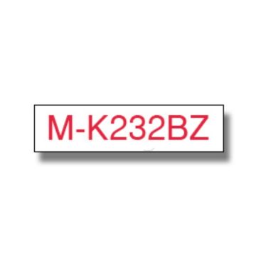 MK232BZ - ruban cassette de marque Brother - rouge, blanc