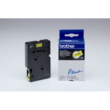 TC601 - ruban cassette de marque Brother - noir, jaune