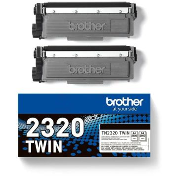 TN2320TWIN - toner de marque Brother - noir - pack de 2