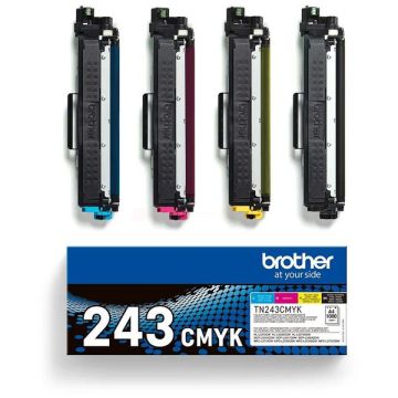 TN243CMYK - toners de marque Brother - multipack 4 couleurs : noir, cyan, magenta, jaune