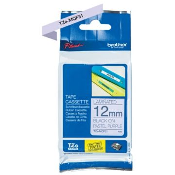 TZEMQF31 - ruban cassette de marque Brother - noir, violet