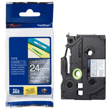TZEPR955 - ruban cassette de marque Brother - noir, argenté