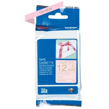 TZERE34 - ruban cassette de marque Brother - or, rose