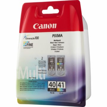 0615B051 / PG-40+CL-41 - cartouches de marque Canon - multipack 2 couleurs : noire, multicouleur 0615B051 / PG-40+CL-41 - cartouches de marque Canon - multipack 2 couleurs : noire, multicouleur