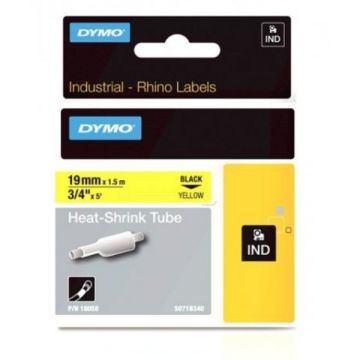 18058 / S0718340 - gaines thermorétractable de marque Dymo - noire, jaune