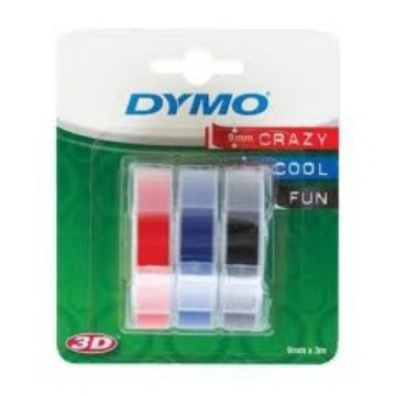 S0847750 - ruban de marquage de marque Dymo - noir, rouge, bleu