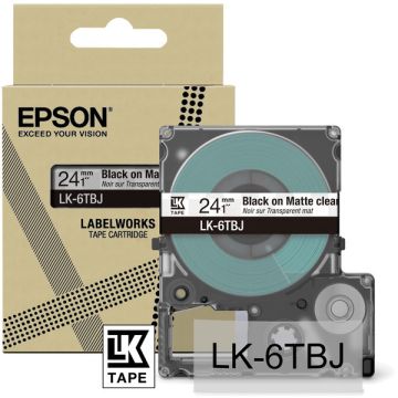 C53S672067 / LK-6TBJ - rouleau d'étiquettes de marque Epson - noir, transparent