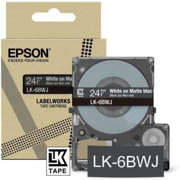 C53S672084 / LK-6BWJ - rouleau d'étiquettes de marque Epson - noir, blanc