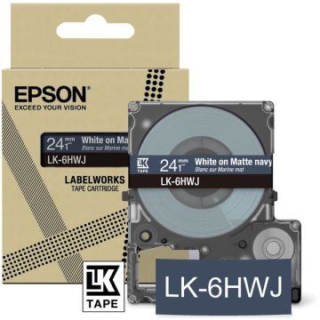 C53S672086 / LK-6HWJ - rouleau d'étiquettes de marque Epson - bleu, blanc