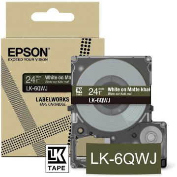 C53S672090 / LK-6QWJ - rouleau d'étiquettes de marque Epson - brun, blanc