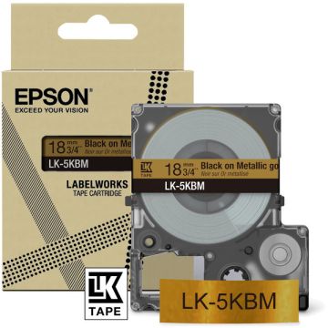 C53S672093 / LK-5KBM - rouleau d'étiquettes de marque Epson - noir, or