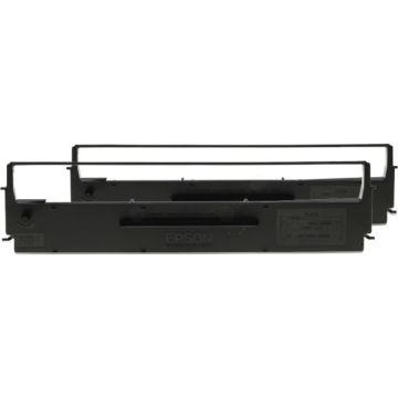 C13S015614 - ruban de marque Epson - noir - pack de 2
