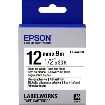 C53S654016 / LK-4WBW - ruban de marque Epson - noir, blanc