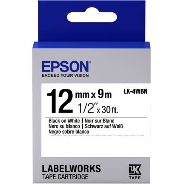 C53S654021 / LK-4WBN - ruban de marque Epson - noir, blanc