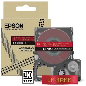 C53S654033 / LK-4RKK - rouleau d'étiquettes de marque Epson - rouge, or