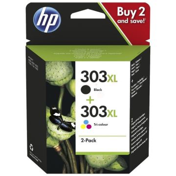 3YN10AE / 303XL - cartouches de marque HP - multipack 2 couleurs : noire, multicouleur