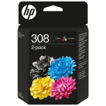 6L6S6UE#301 / 308 - cartouches de marque HP - multipack 2 couleurs : noire, multicouleur 6L6S6UE#301 / 308 - cartouches de marque HP - multipack 2 couleurs : noire, multicouleur