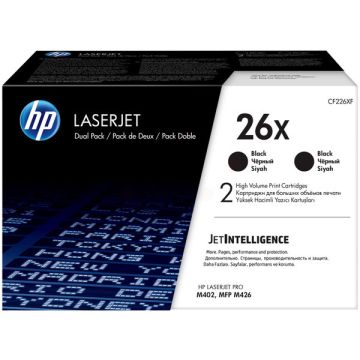 CF226XD / 26X - toner de marque HP - noir - pack de 2