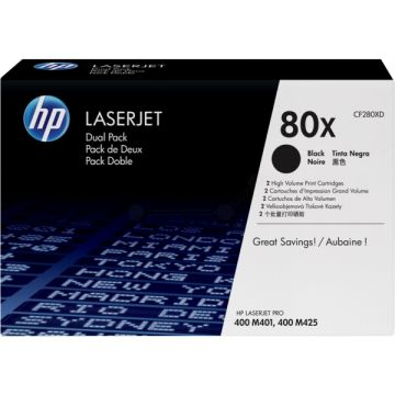 CF280XD / 80X - toner de marque HP - noir - pack de 2