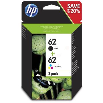 N9J71AE / 62 - cartouches de marque HP - multipack 2 couleurs : noire, multicouleur