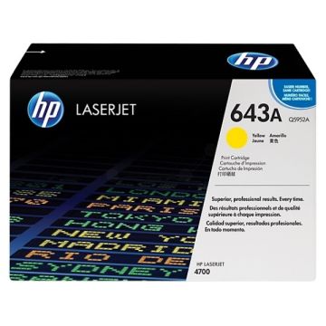 Q5952A / 643A - toner de marque HP - jaune Q5952A / 643A - toner de marque HP - jaune