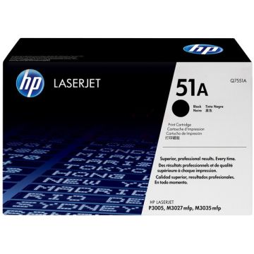 Q7551A / 51A - toner de marque HP - noir Q7551A / 51A - toner de marque HP - noir