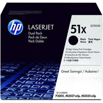 Q7551XD / 51XD - toner de marque HP - noir Q7551XD / 51XD - toner de marque HP - noir