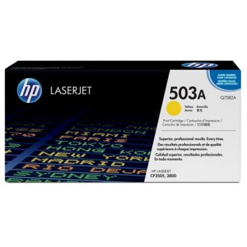Q7582A / 503A - toner de marque HP - jaune Q7582A / 503A - toner de marque HP - jaune