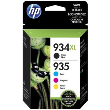 X4E14AE / 934XL/935 - cartouches de marque HP - multipack 4 couleurs : noire, cyan, magenta, jaune