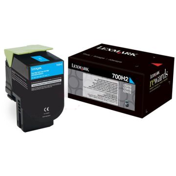 70C0H20 / 700H2 - toner de marque Lexmark - cyan