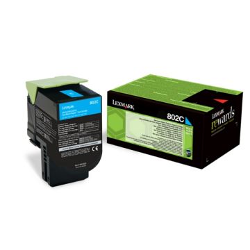 80C20C0 / 802C - toner de marque Lexmark - cyan