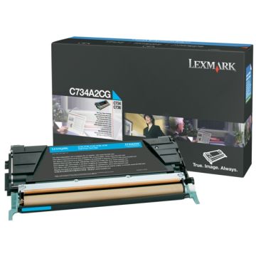 C734A1CG - toner de marque Lexmark - cyan