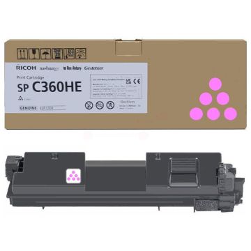 408186 / SPC360HE - toner de marque Ricoh - magenta