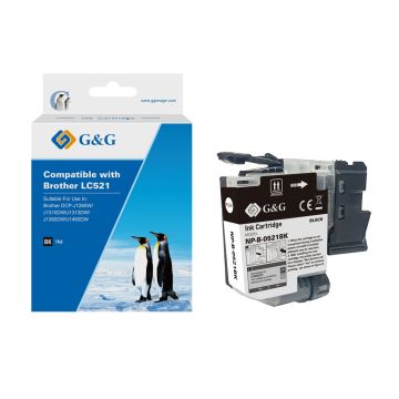 LC521BK - cartouche qualité premium compatible Brother - noire