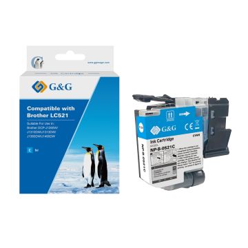 LC521C - cartouche qualité premium compatible Brother - cyan