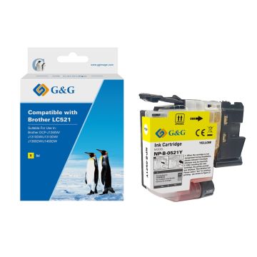 LC521Y - cartouche qualité premium compatible Brother - jaune