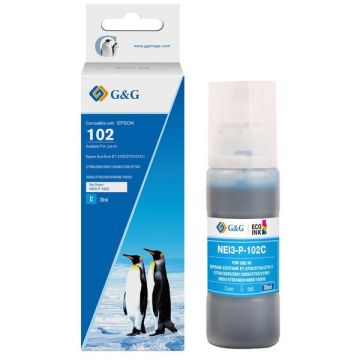 C13T03R240 / 102 - bouteille d'encre qualit&eacute; premium compatible Epson - cyan