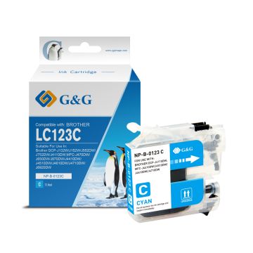 LC123C - cartouche qualité premium compatible Brother - cyan LC123C - cartouche qualité premium compatible Brother - cyan