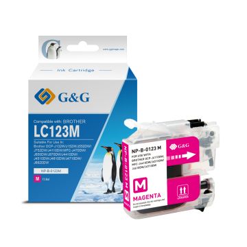 LC123M - cartouche qualité premium compatible Brother - magenta LC123M - cartouche qualité premium compatible Brother - magenta
