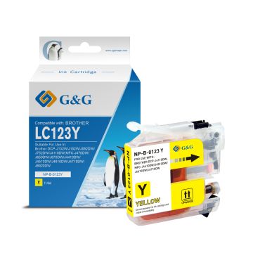 LC123Y - cartouche qualité premium compatible Brother - jaune LC123Y - cartouche qualité premium compatible Brother - jaune