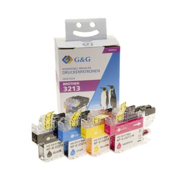 LC3213VALDR - cartouches qualité premium compatible Brother - multipack 4 couleurs : noire, cyan, magenta, jaune