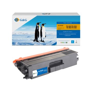 TN326C - toner qualité premium compatible Brother - cyan