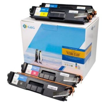 TN423 - toners qualité premium compatible Brother - multipack 4 couleurs : noir, cyan, magenta, jaune