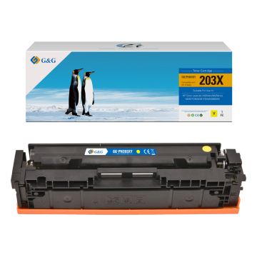 CF542X / 203X - toner qualité premium compatible HP - jaune