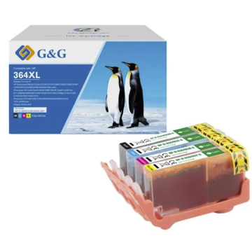 J3M82AE / 364 - cartouches qualité premium compatible HP - multipack 4 couleurs : noire, cyan, magenta, jaune