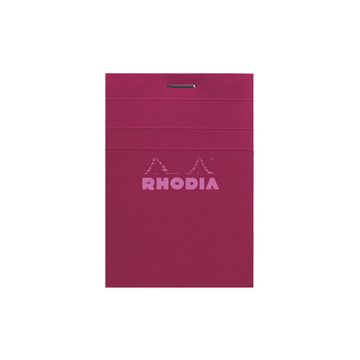 RHODIA Bloc agrafé No. 11, A7, quadrillé 5x5, prune