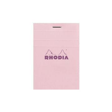 RHODIA Bloc agrafé No. 11, A7, quadrillé 5x5, rose poudré